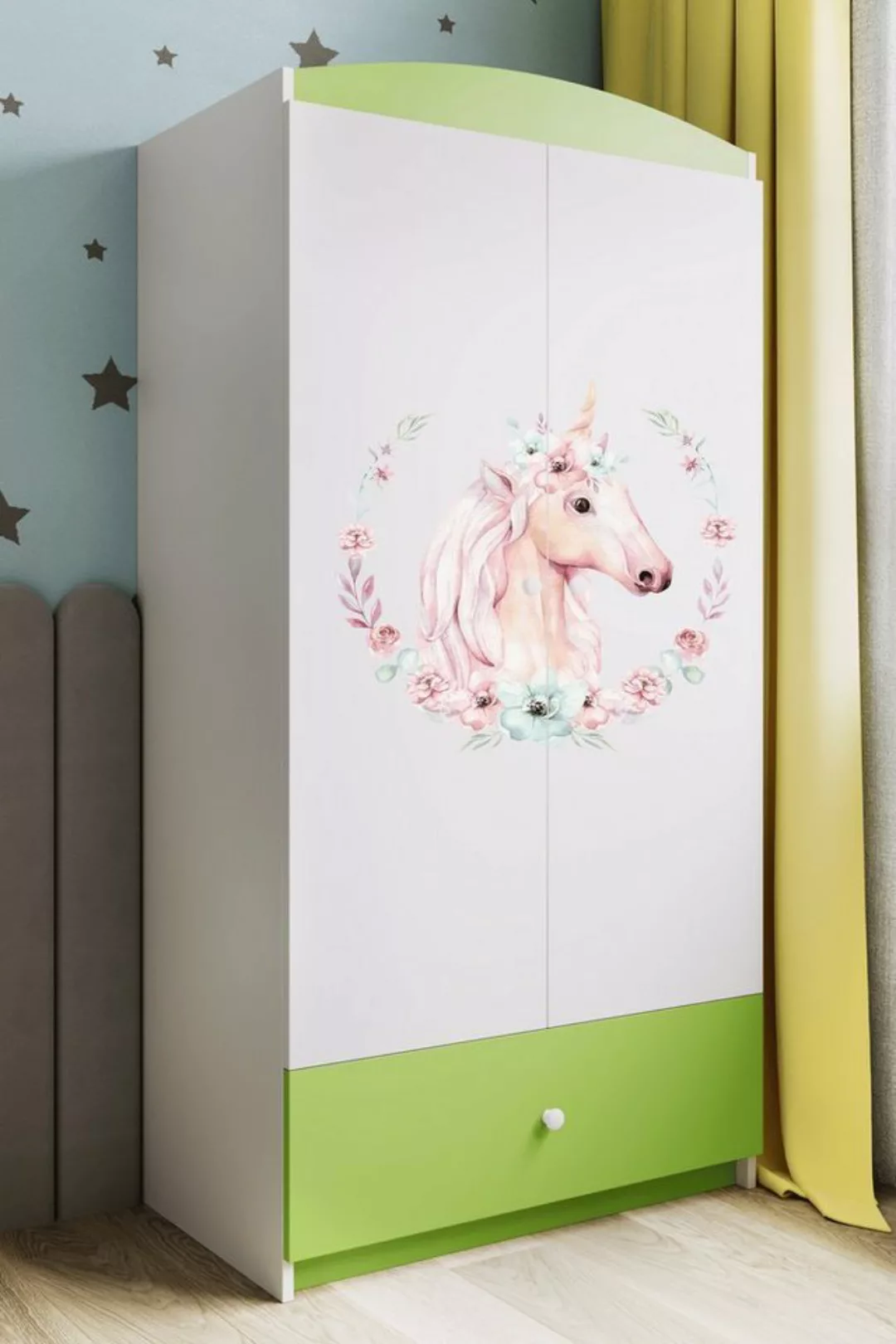 Bjird Kinderkleiderschrank Kleiderschrank Babydreams (4 Einlegeböden und Sc günstig online kaufen