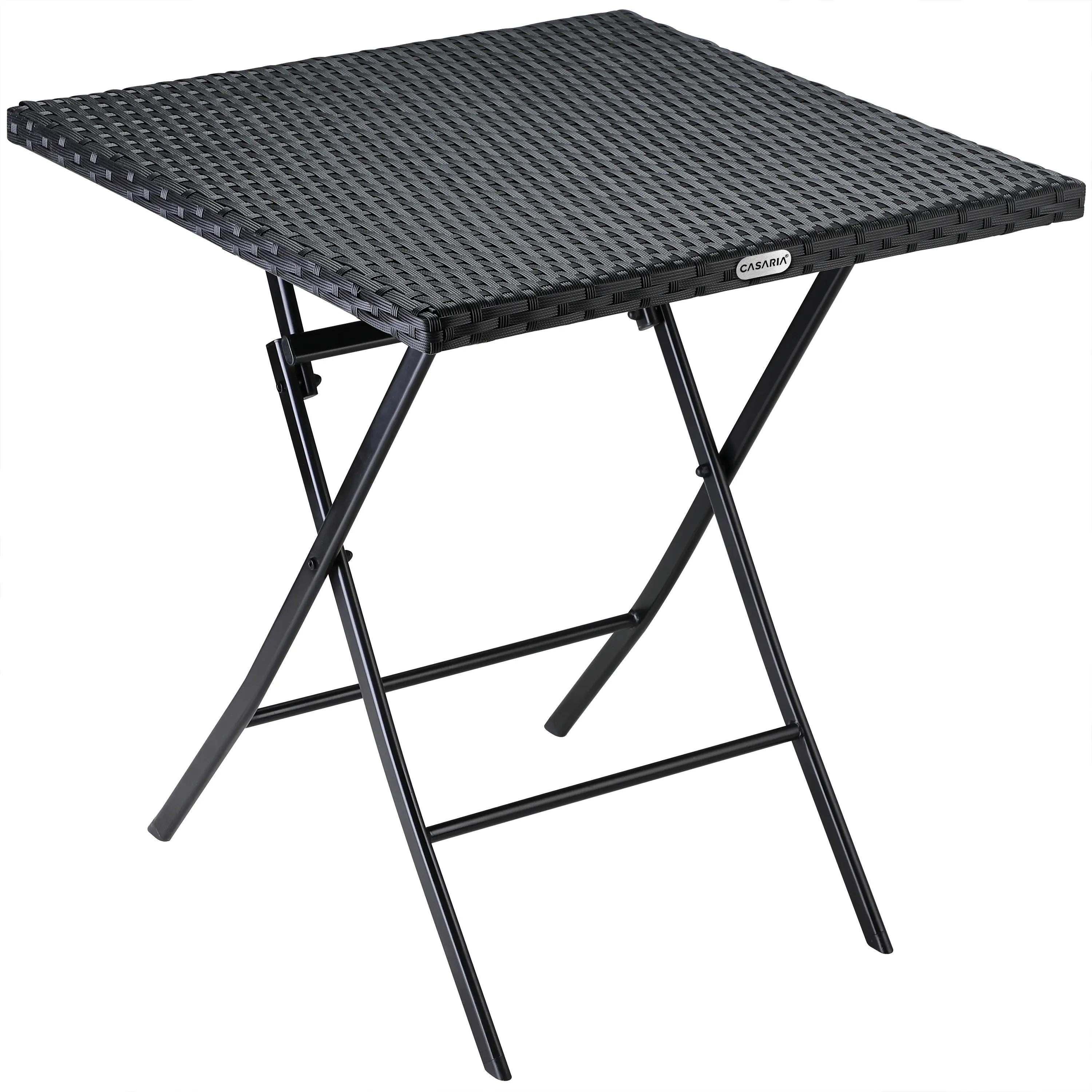 Polyrattan Klapptisch Rom Schwarz 75x65x65cm günstig online kaufen