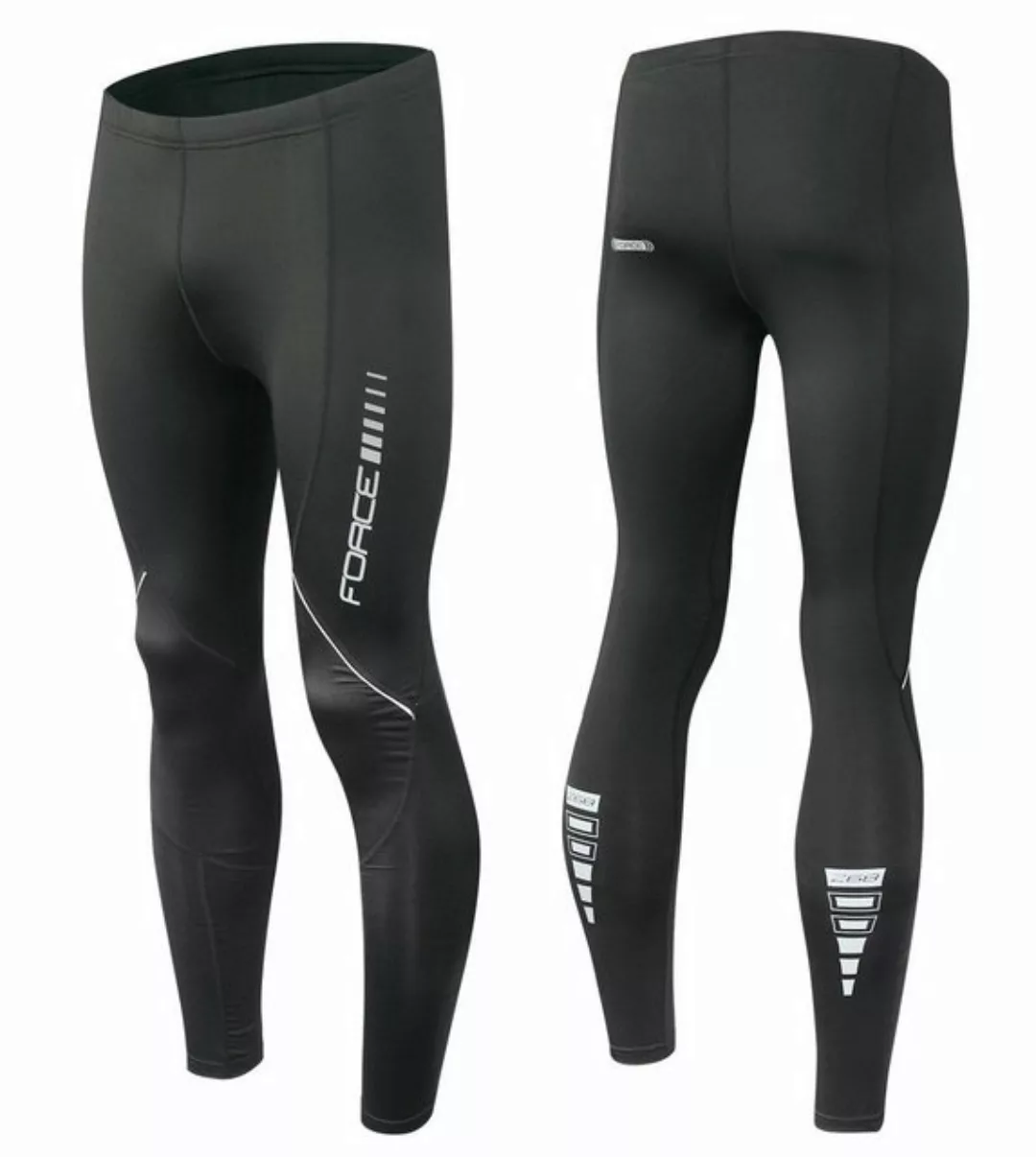 FORCE Fahrradhose Legging Termohose FORCE Z68 in schwarz 0 °C bis +10 °C günstig online kaufen