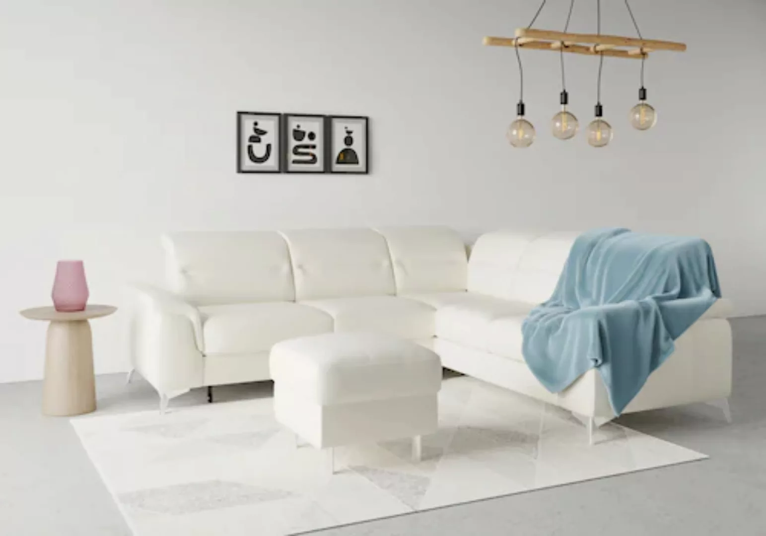 sit&more Ecksofa »Sinatra L-Form«, optional mit Kopfteilverstellung und Arm günstig online kaufen