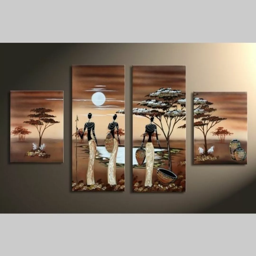 4 Leinwandbilder AFRIKA Frau (6) 120 x 70cm Handgemalt günstig online kaufen