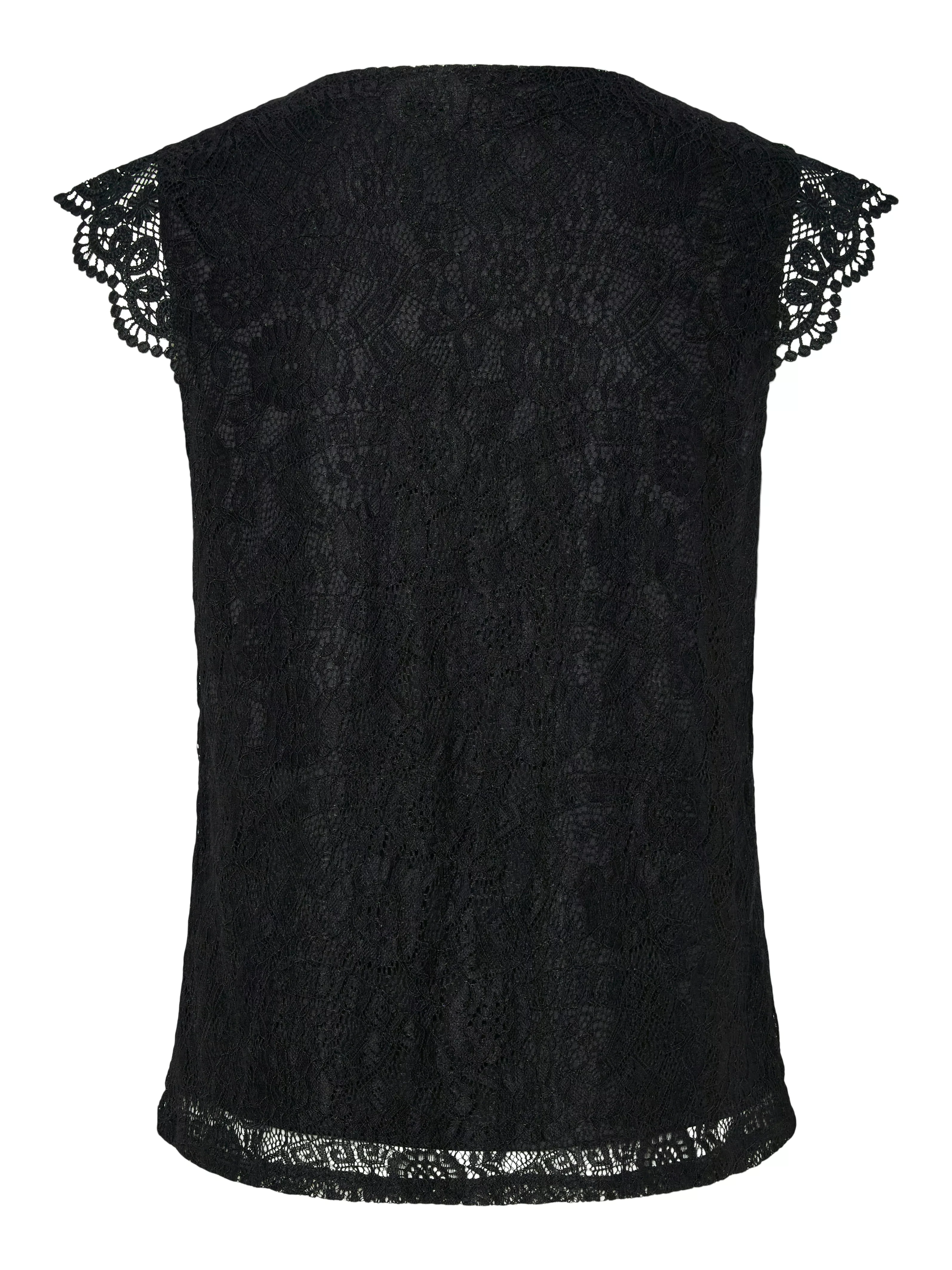 pieces Spitzentop "PCOLLINE SL LACE V-NECK TOP WVN NOOS" günstig online kaufen