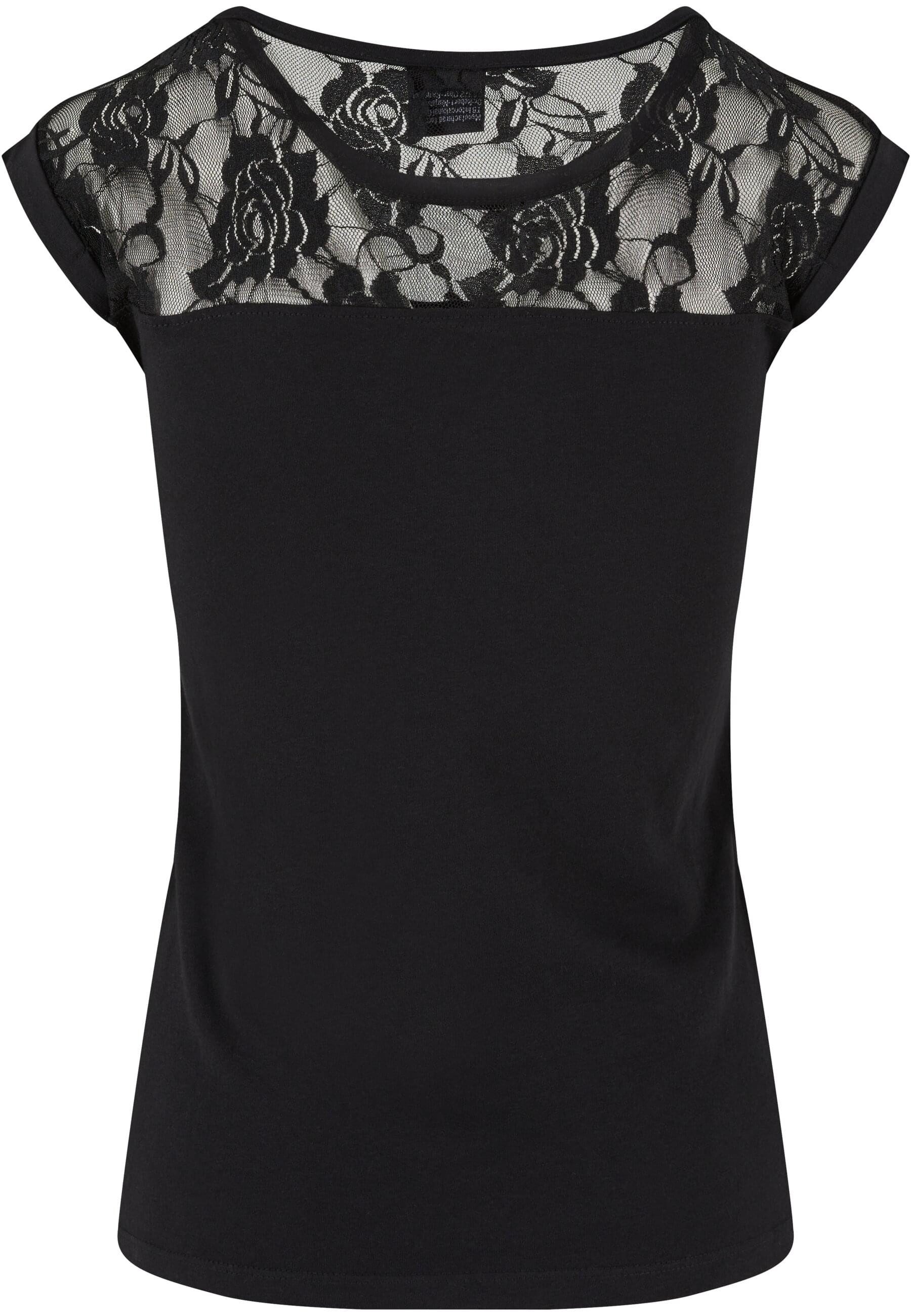 URBAN CLASSICS Kurzarmshirt "Urban Classics Damen Ladies Top Laces Tee", (1 günstig online kaufen