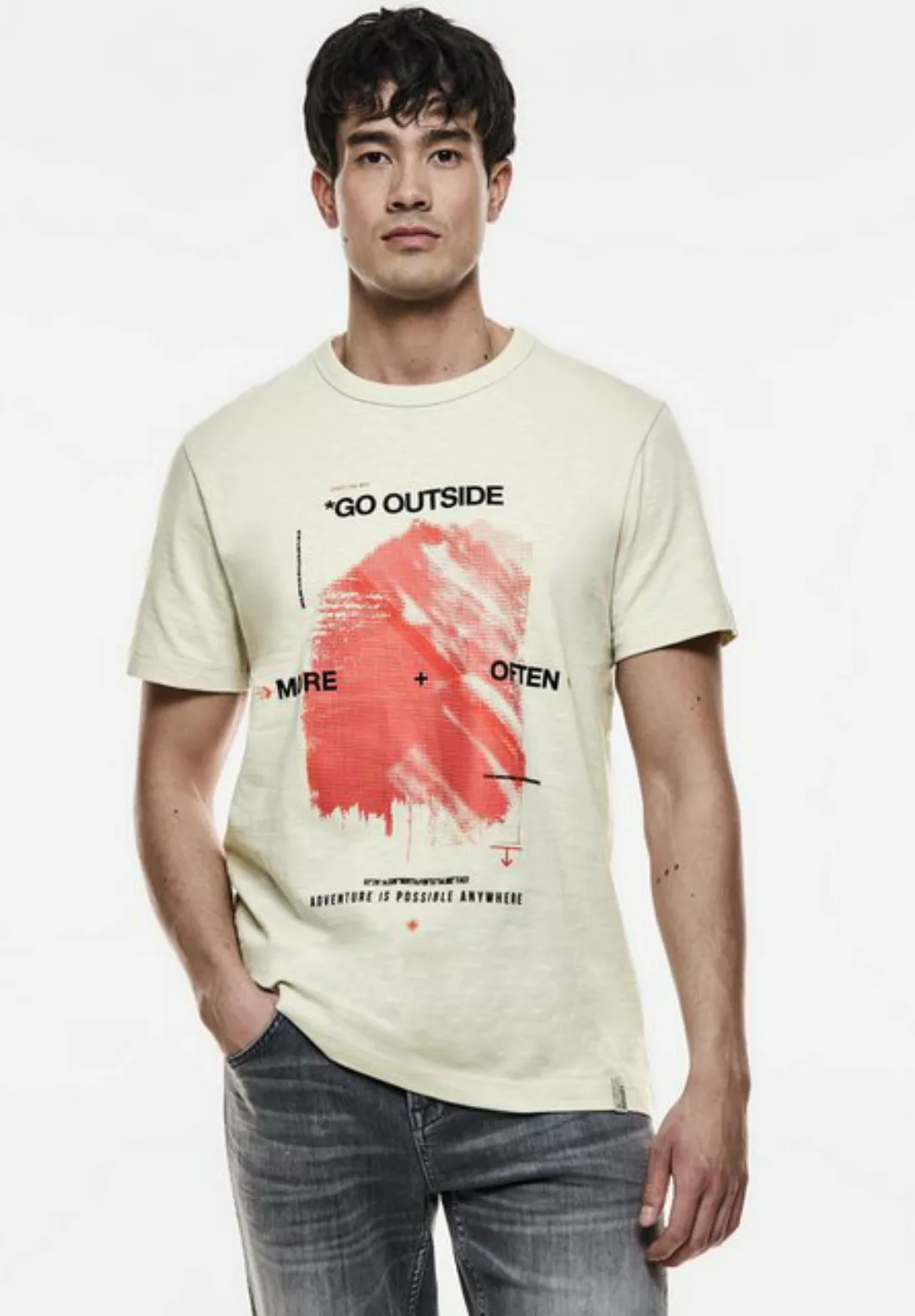 STREET ONE MEN T-Shirt aus reiner Baumwolle günstig online kaufen