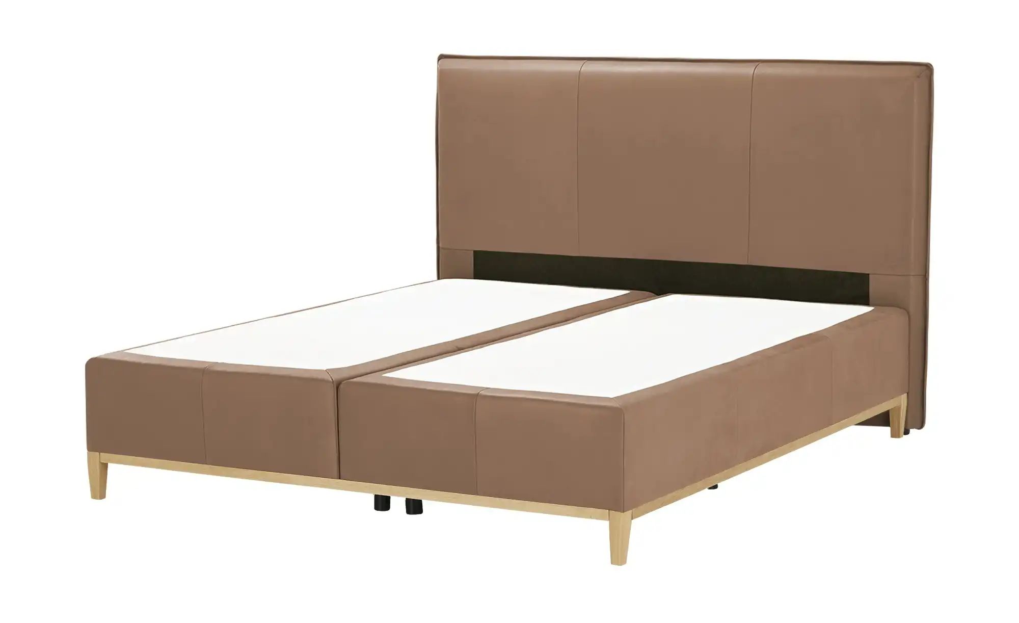 Boxspringbett Echtleder-Bezug Lyon ¦ braun ¦ Maße (cm): B: 188 H: 121 Bette günstig online kaufen