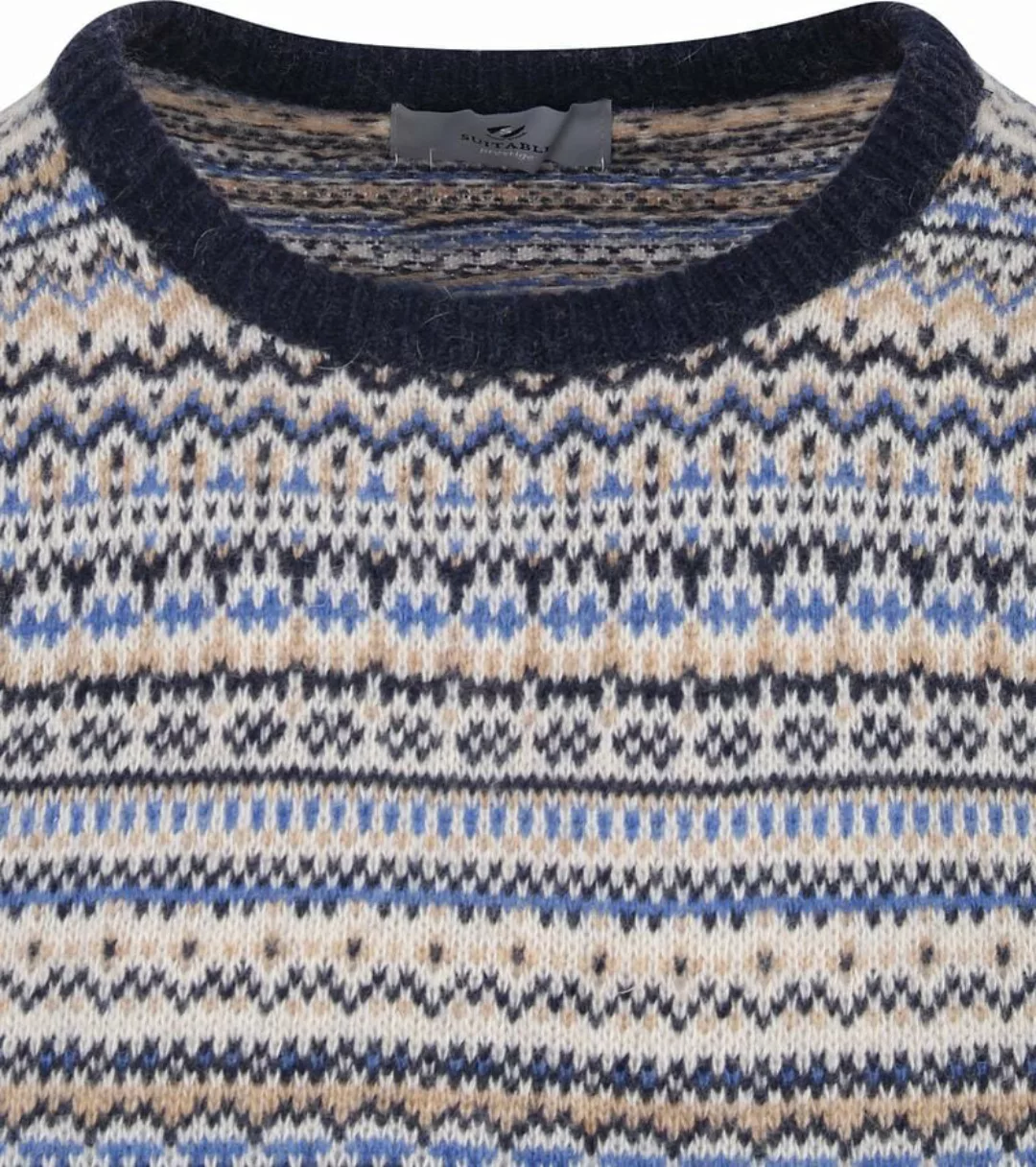 Suitable Prestige Fair Isle Pullover Beige - Größe XXL günstig online kaufen