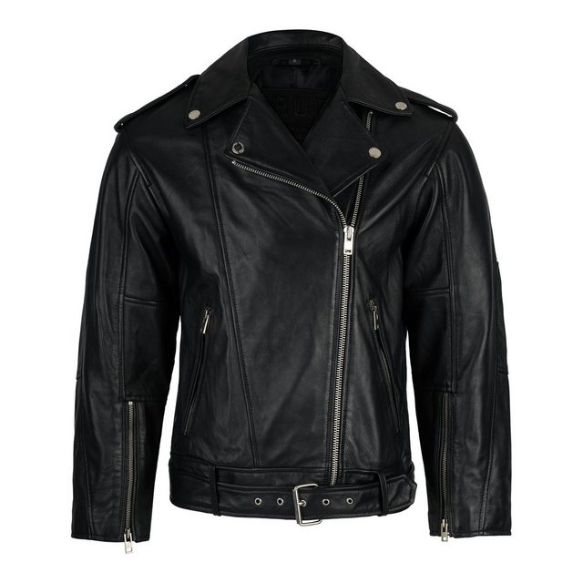 trueprodigy Lederjacke Dua Oversize Bikerjacke mit Reißverschlussdetails günstig online kaufen