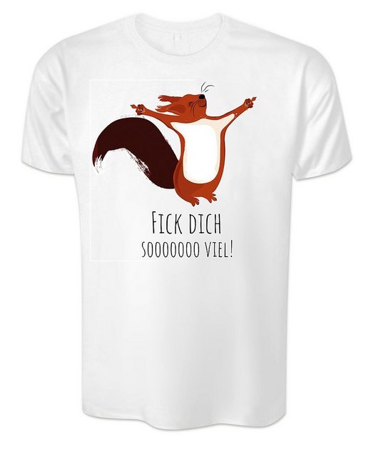 Close Up T-Shirt Eichhörnchen TShirt Fick dich soooo viel! L günstig online kaufen