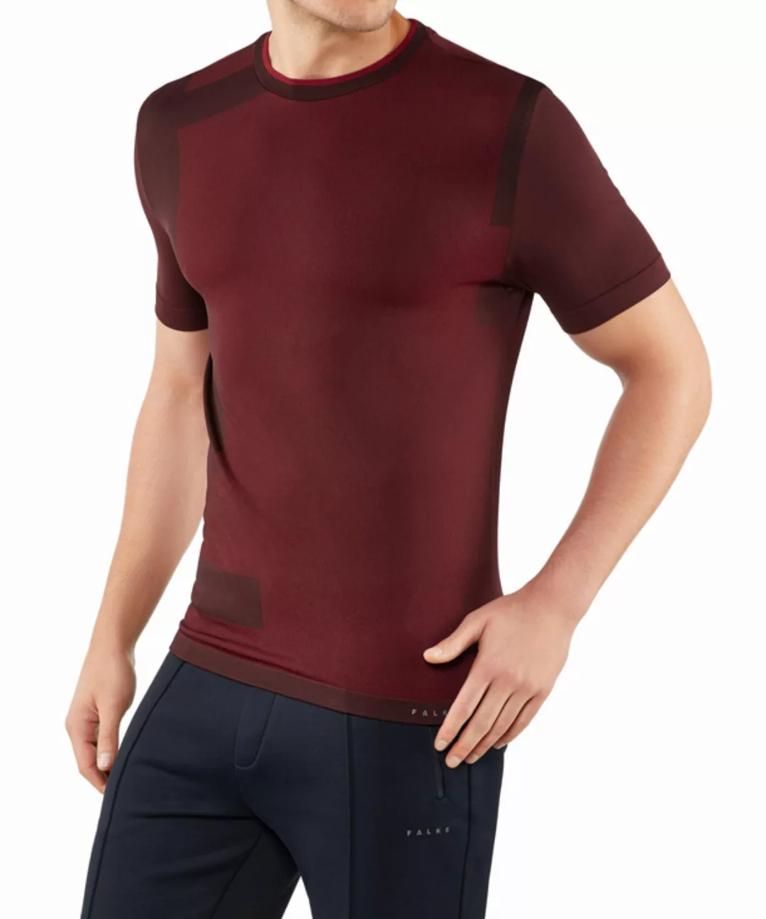 FALKE Herren T-Shirt Rundhals, XL-XXL, Rot, Geometrisch, 61020-831805 günstig online kaufen