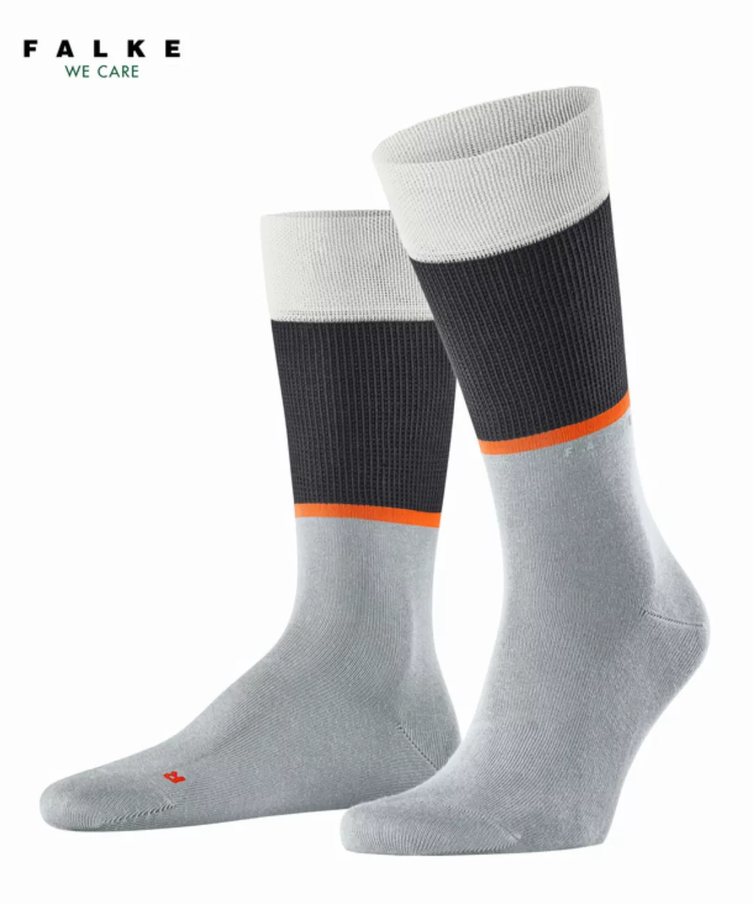 FALKE Unlimited Socken, 44-45, Grau, Mehrfarbig, Baumwolle (Bio), 12485-329 günstig online kaufen