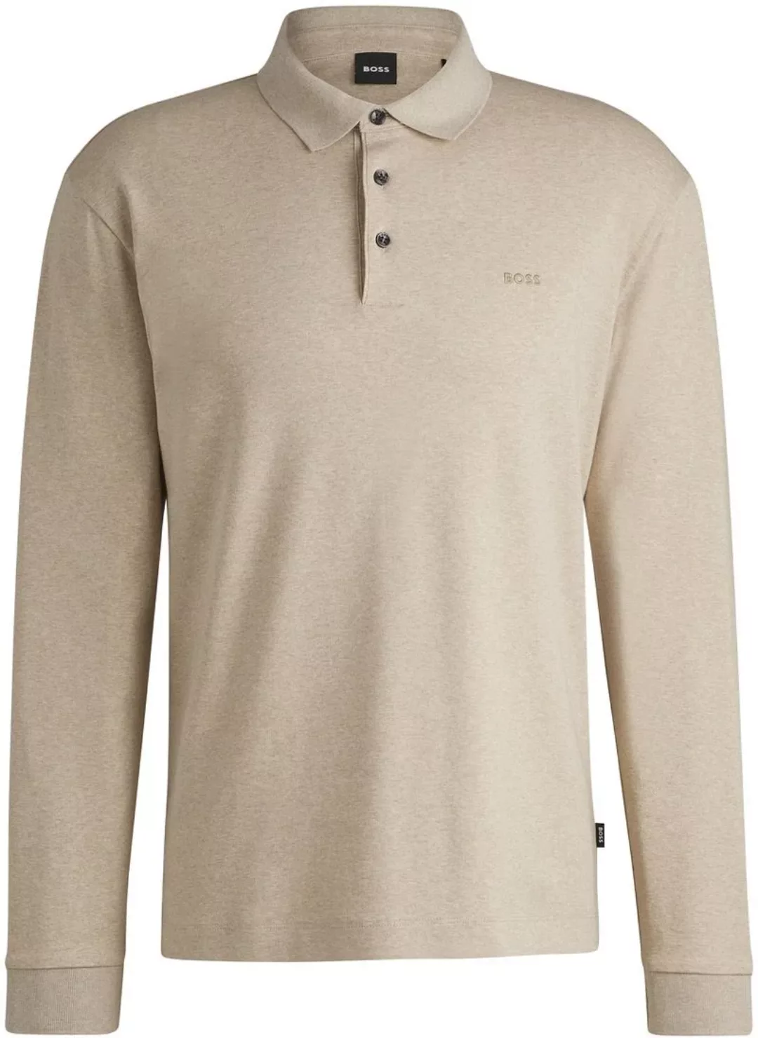 BOSS Pado Long Sleeve Polo Beige - Größe XXL günstig online kaufen