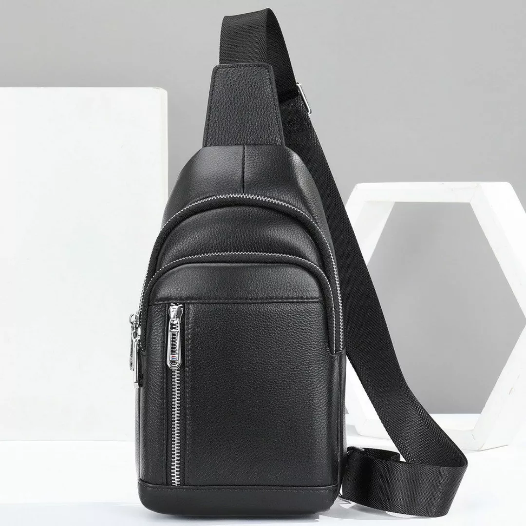 YUBRO-STUDIO Messenger Bag Herren Echtleder Sling günstig online kaufen