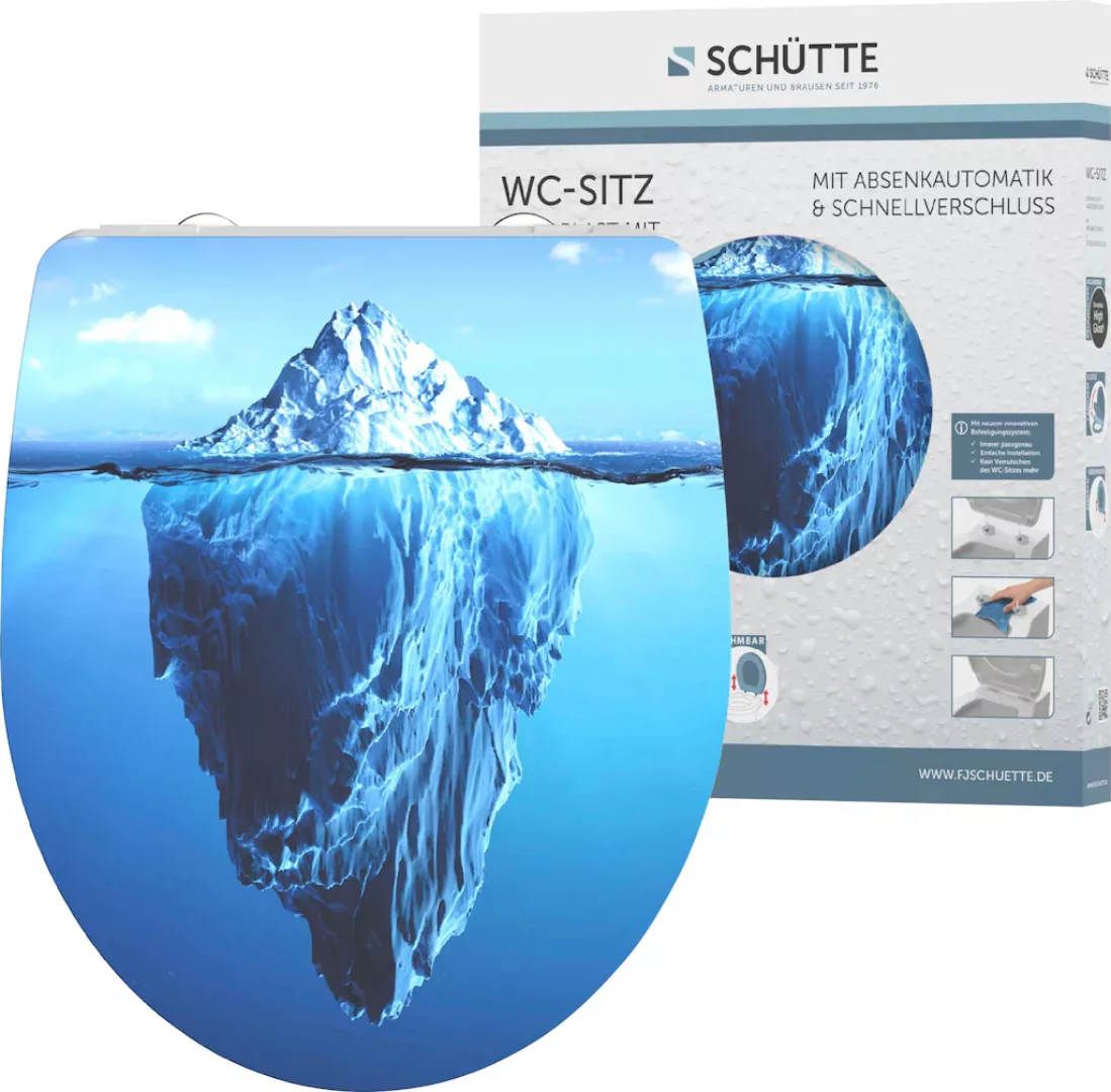 Schütte WC-Sitz "Iceberg", Duroplast, mit Absenkautomatik und Schnellversch günstig online kaufen