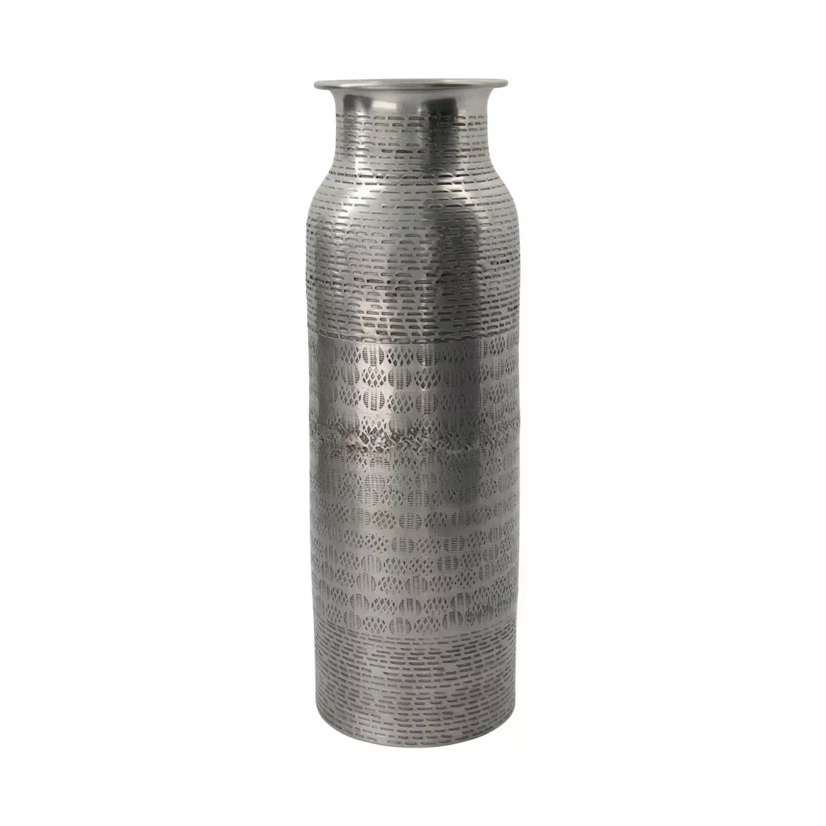 Vase Fenja Gr. M aus Aluminium in Silber mit Gravur günstig online kaufen