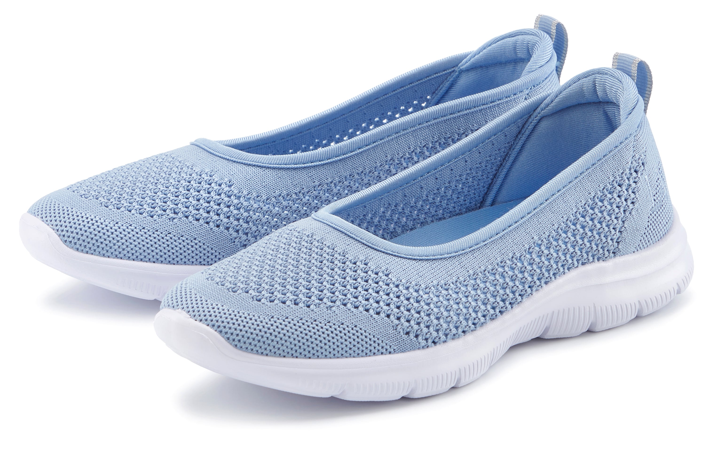 LASCANA Sneaker Ballerinas, ultraleichter Slipper, Slip-On-Sneaker, Freizei günstig online kaufen