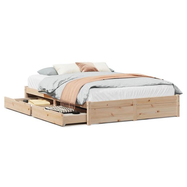 vidaXL Bett, Massivholzbett ohne Matratze 160x200 cm Kiefernholz günstig online kaufen