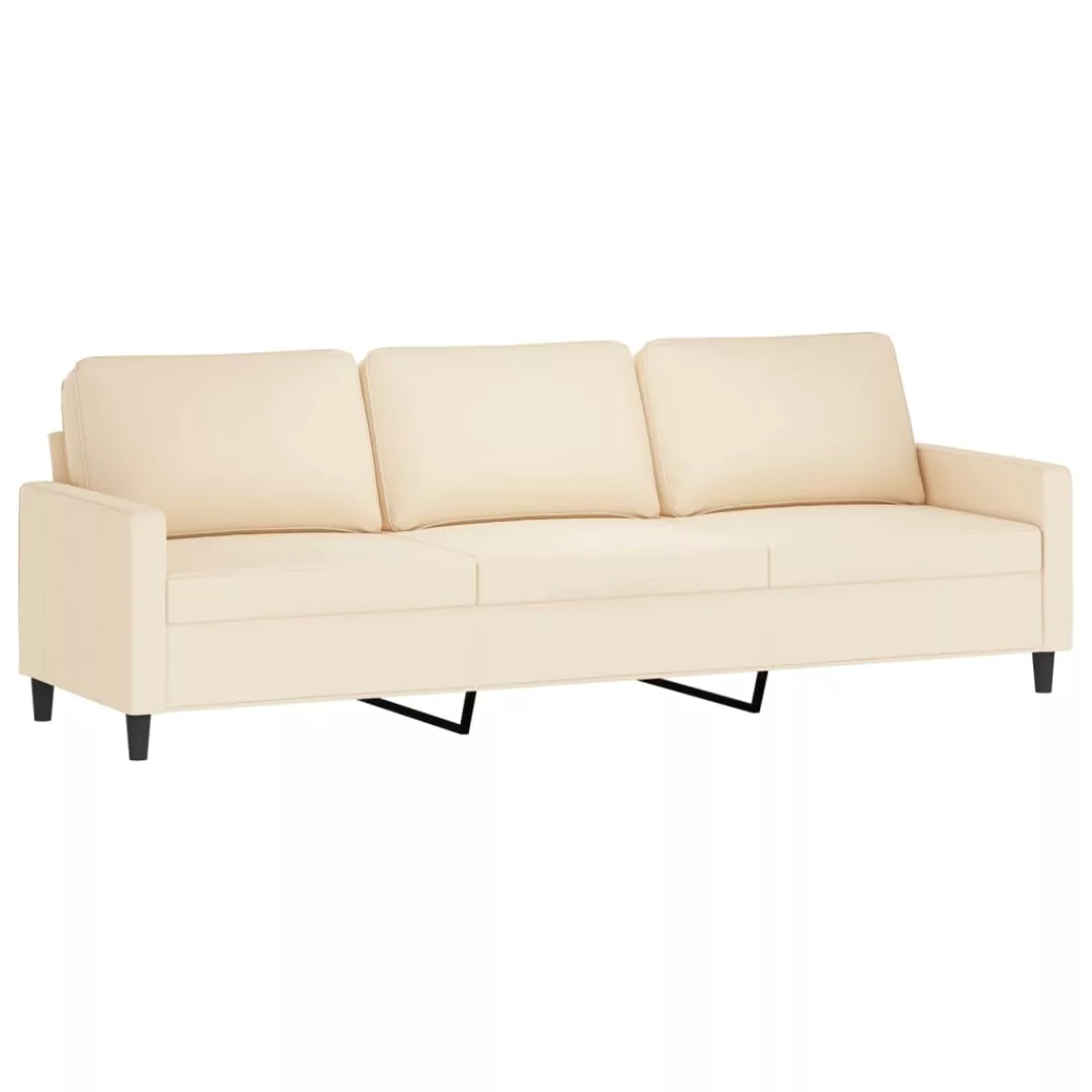 Vidaxl 3-sitzer-sofa Creme 210 Cm Samt günstig online kaufen