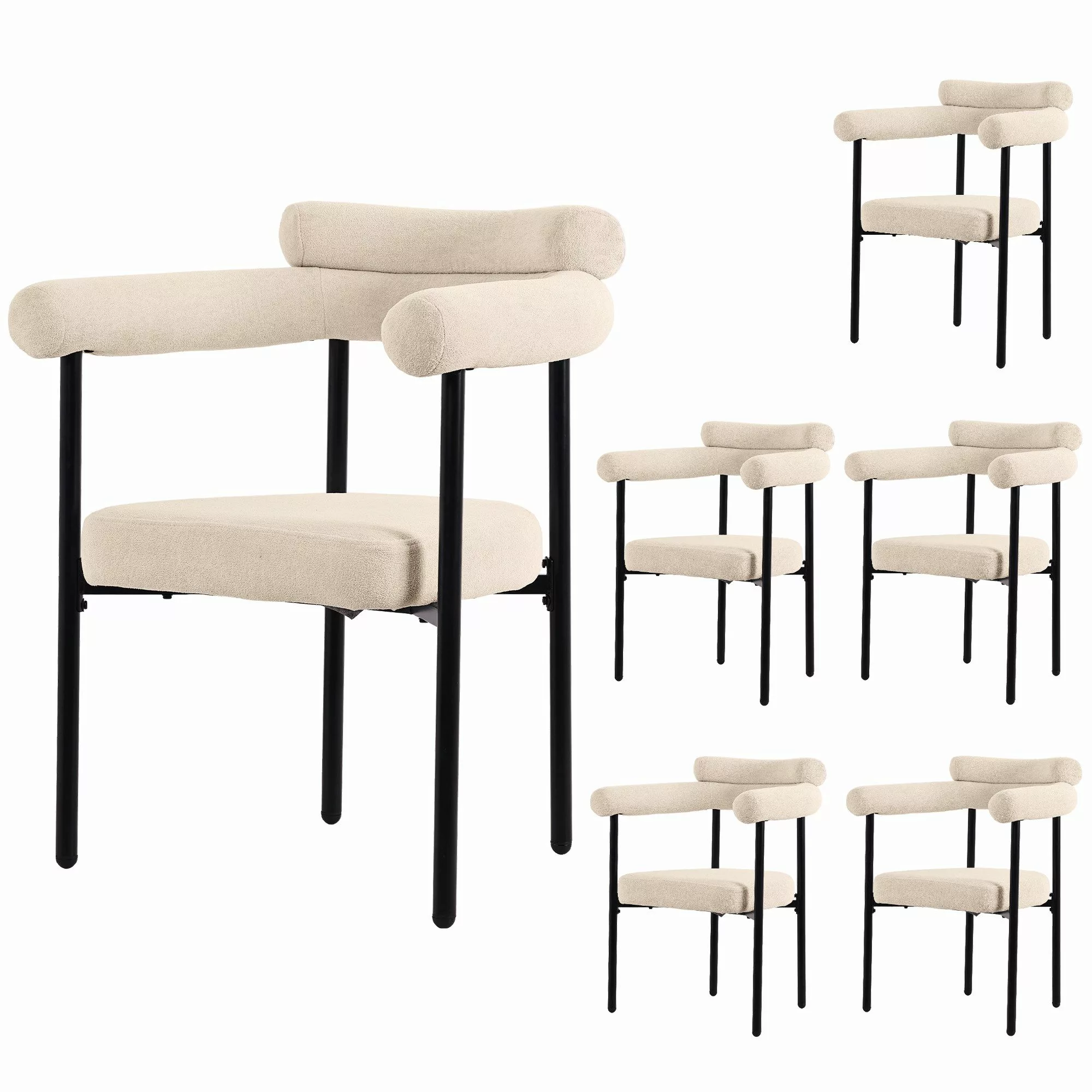 HAUSS SPOLE Esszimmerstuhl 6er Set bequeme günstig online kaufen