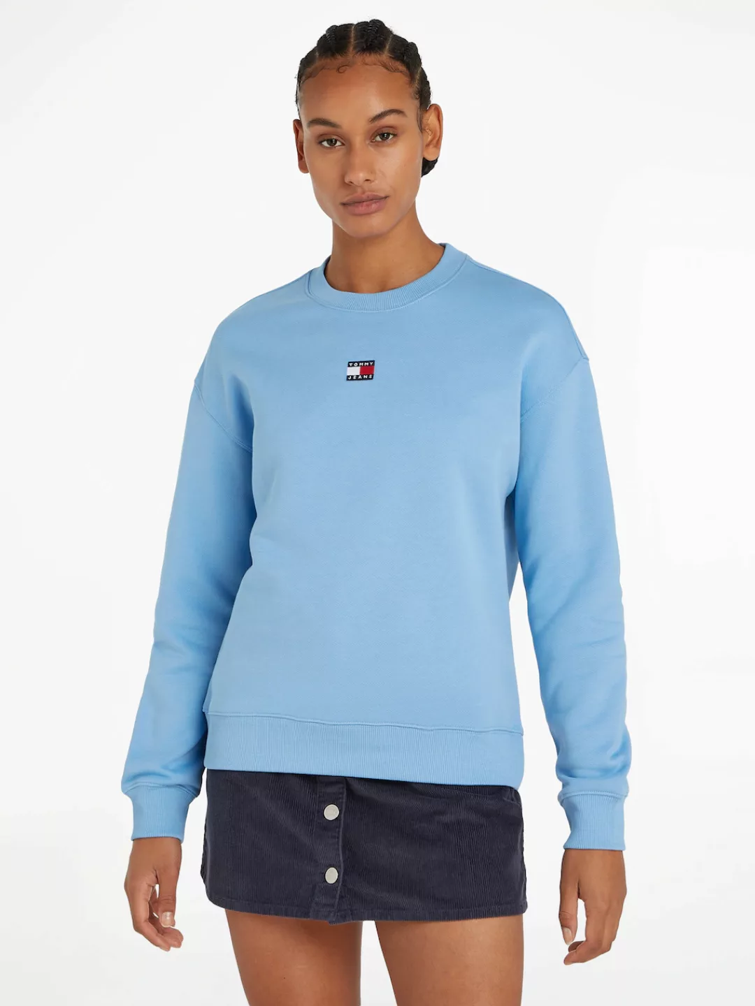 Tommy Jeans Sweatshirt mit Dropshoulder-Design und Frontlogo günstig online kaufen