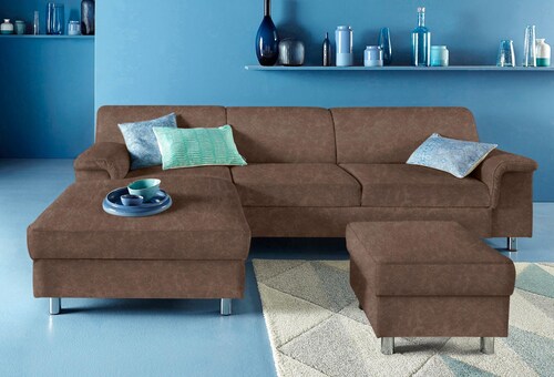 INOSIGN Ecksofa "Jamie, modern und elegant, Fußhöhe 9cm, L-Form,", wahlweis günstig online kaufen