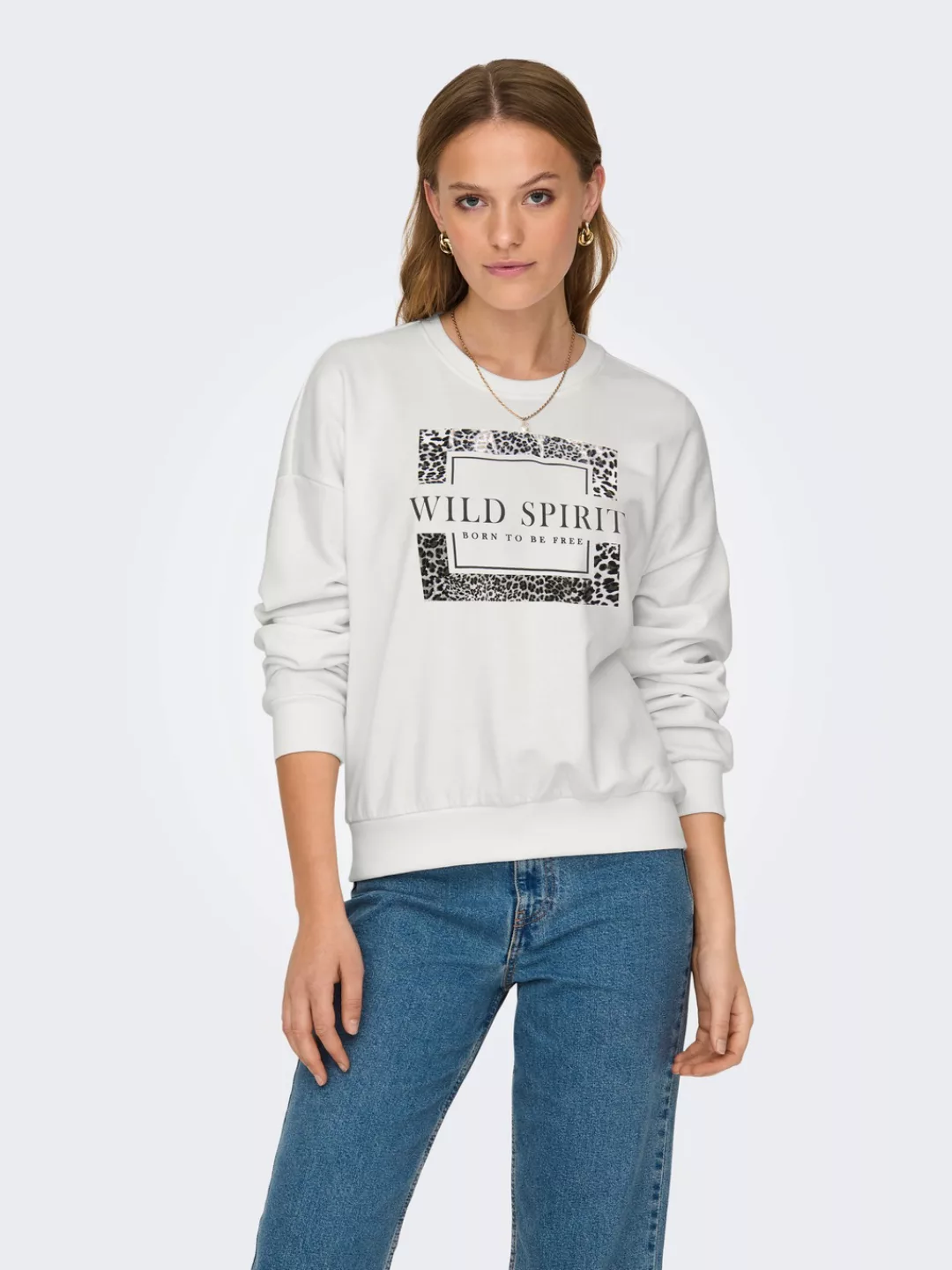 ONLY Sweatshirt "ONLRUNA L/S O-NECK BOX CC SWT" günstig online kaufen