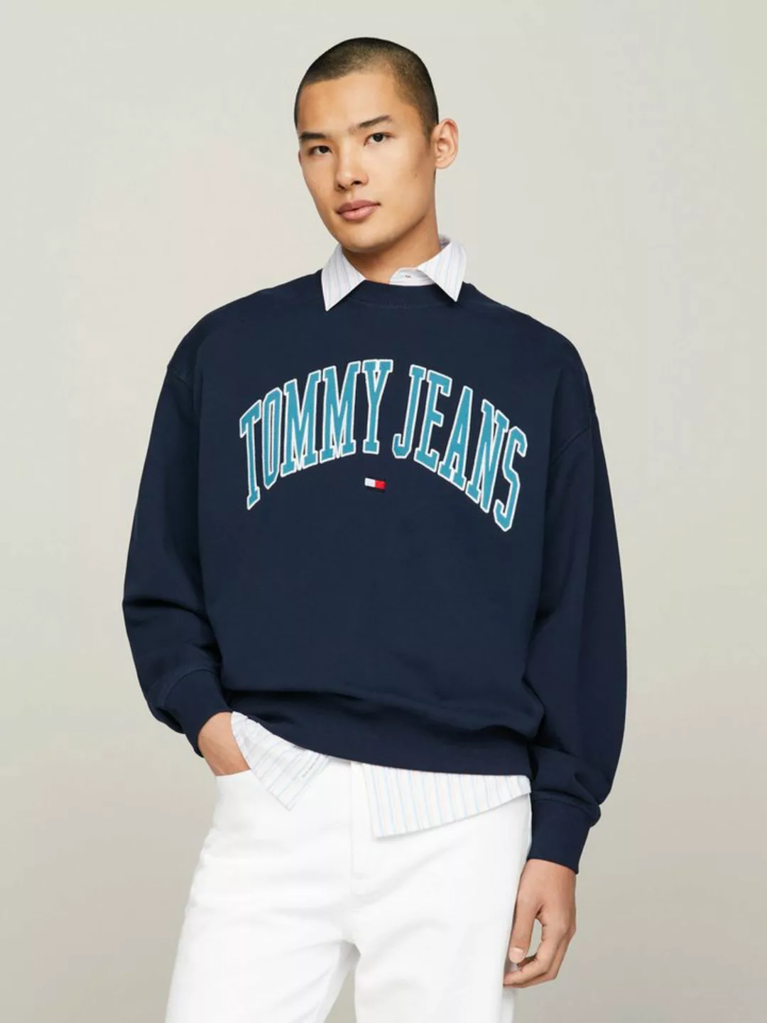 Tommy Jeans Sweatshirt TJM BOXY POP VARSITY CREW günstig online kaufen