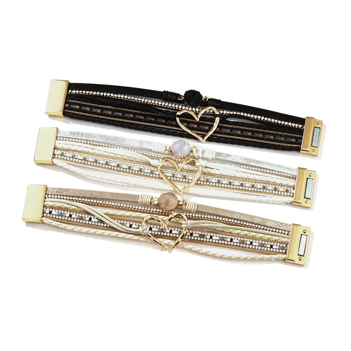 KARMA Lederarmband Lederarmband Herz vers. Farben günstig online kaufen