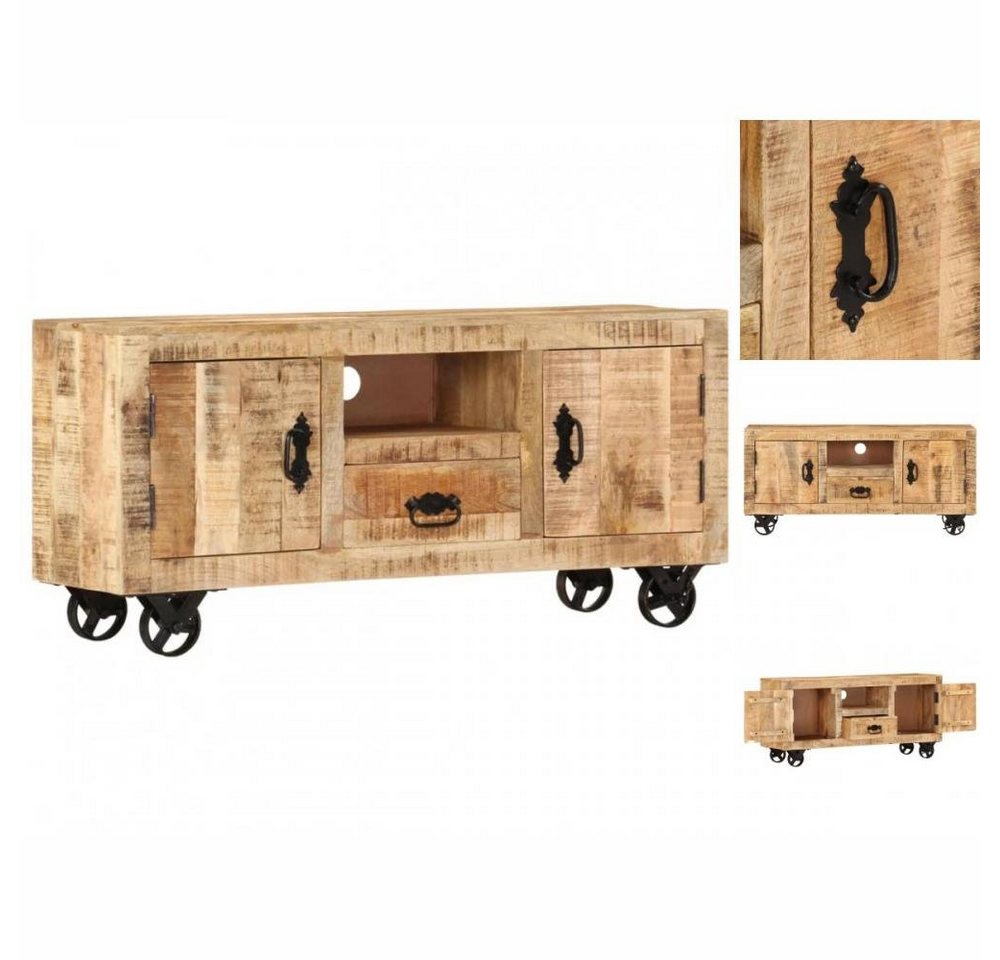 vidaXL TV-Schrank TV-Schrank Raues Mangoholz 110x30x50 cm Lowboard günstig online kaufen