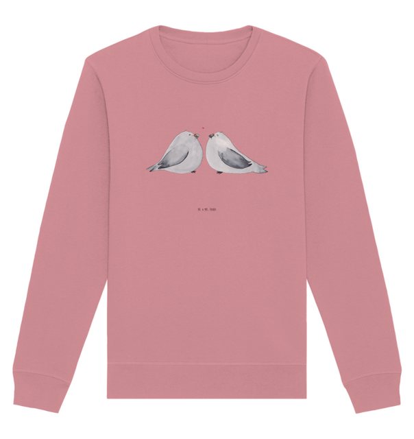 Mr. & Mrs. Panda Longpullover Größe XXL Turteltauben Liebe - Canyon Pink - günstig online kaufen