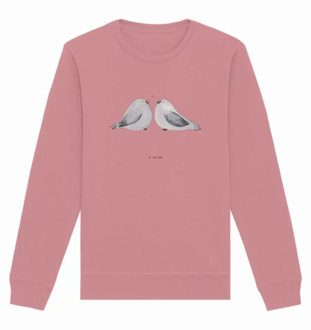 Mr. & Mrs. Panda Longpullover Größe XXL Turteltauben Liebe - Canyon Pink - günstig online kaufen