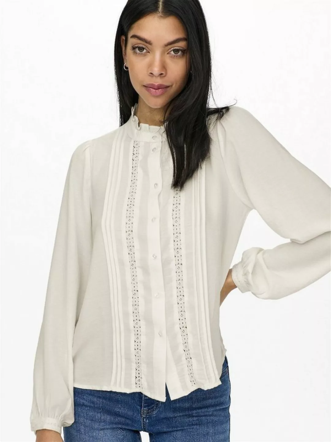 JDY Rüschenbluse JDYELLIS L/S LACE SHIRT WVN NOOS günstig online kaufen