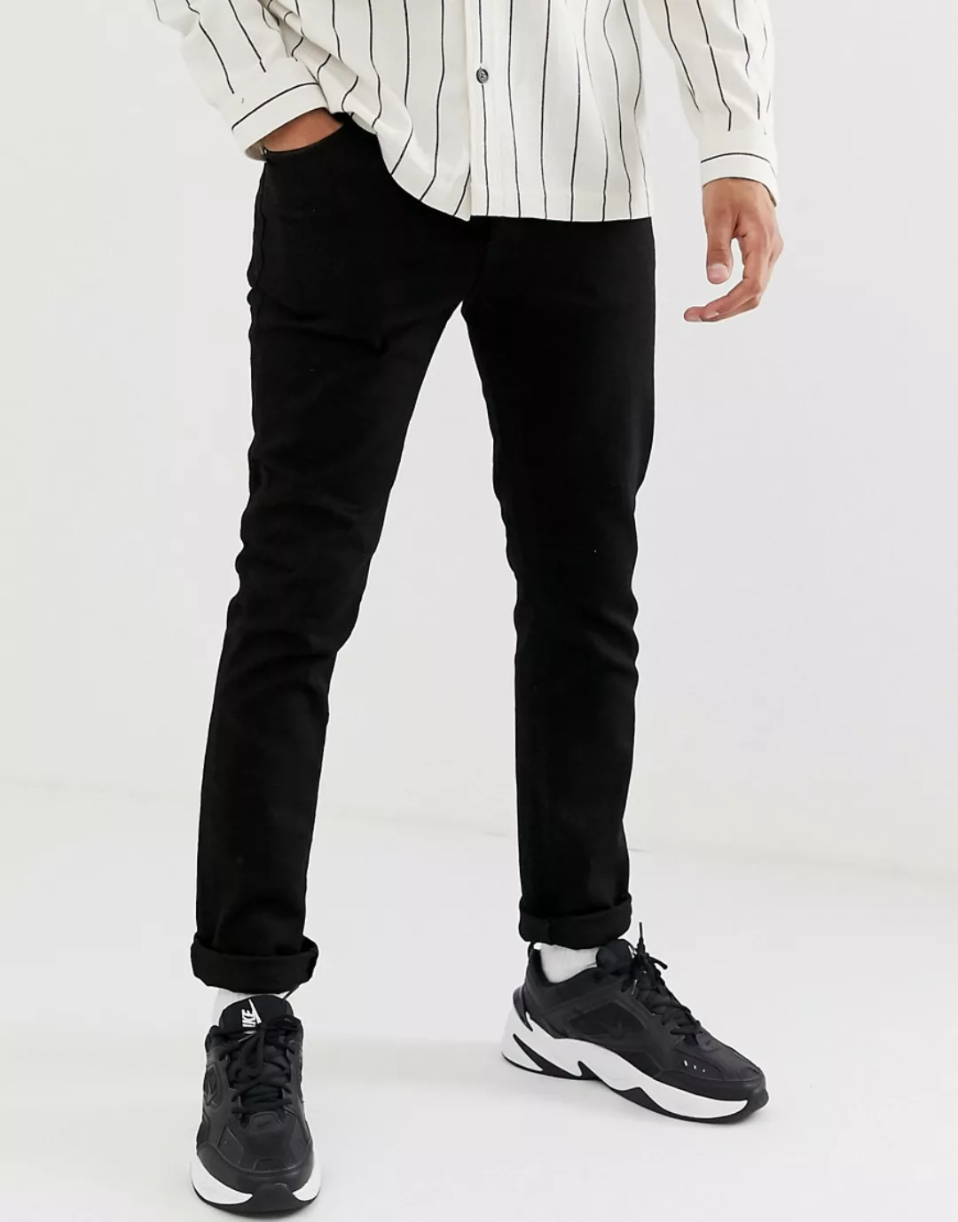 Topman – Schmale Jeans in Schwarz günstig online kaufen