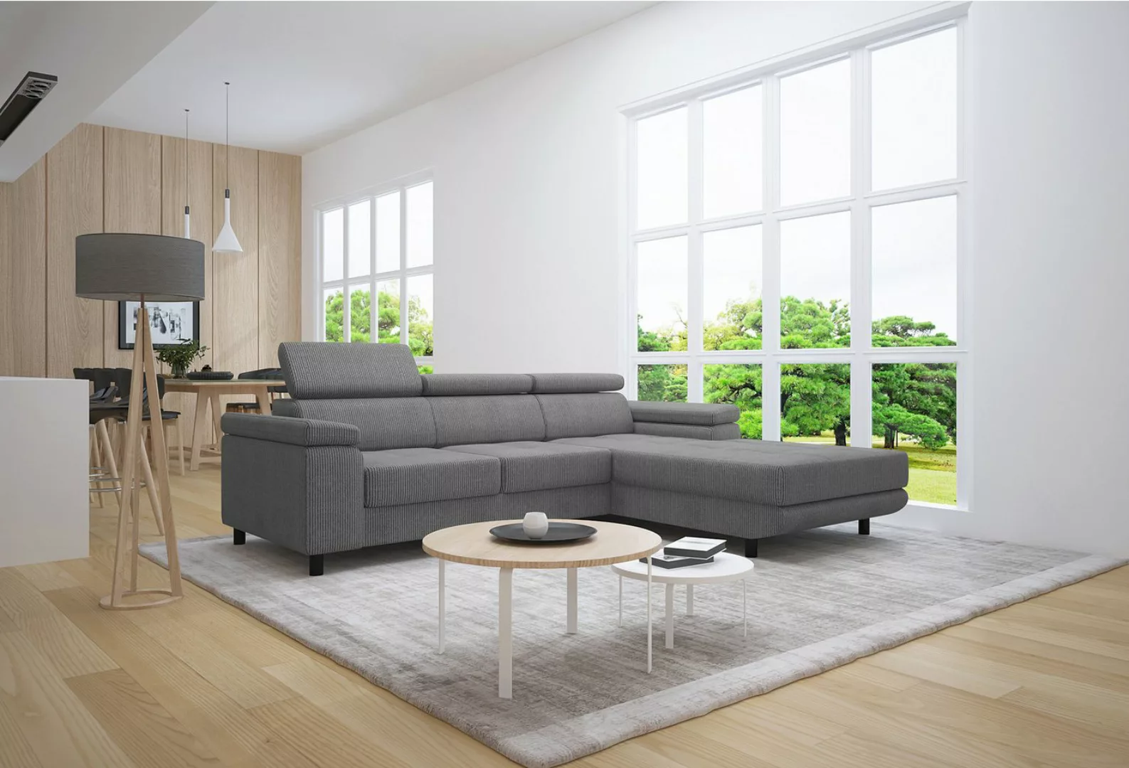 Unique Home Ecksofa Ecksofa LAG-P mit Schlaffunktion, Bettkasten,Verstellba günstig online kaufen