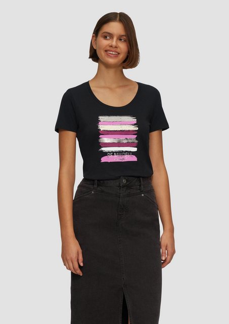 s.Oliver Shirttop T-Shirt mit Frontprint Artwork günstig online kaufen