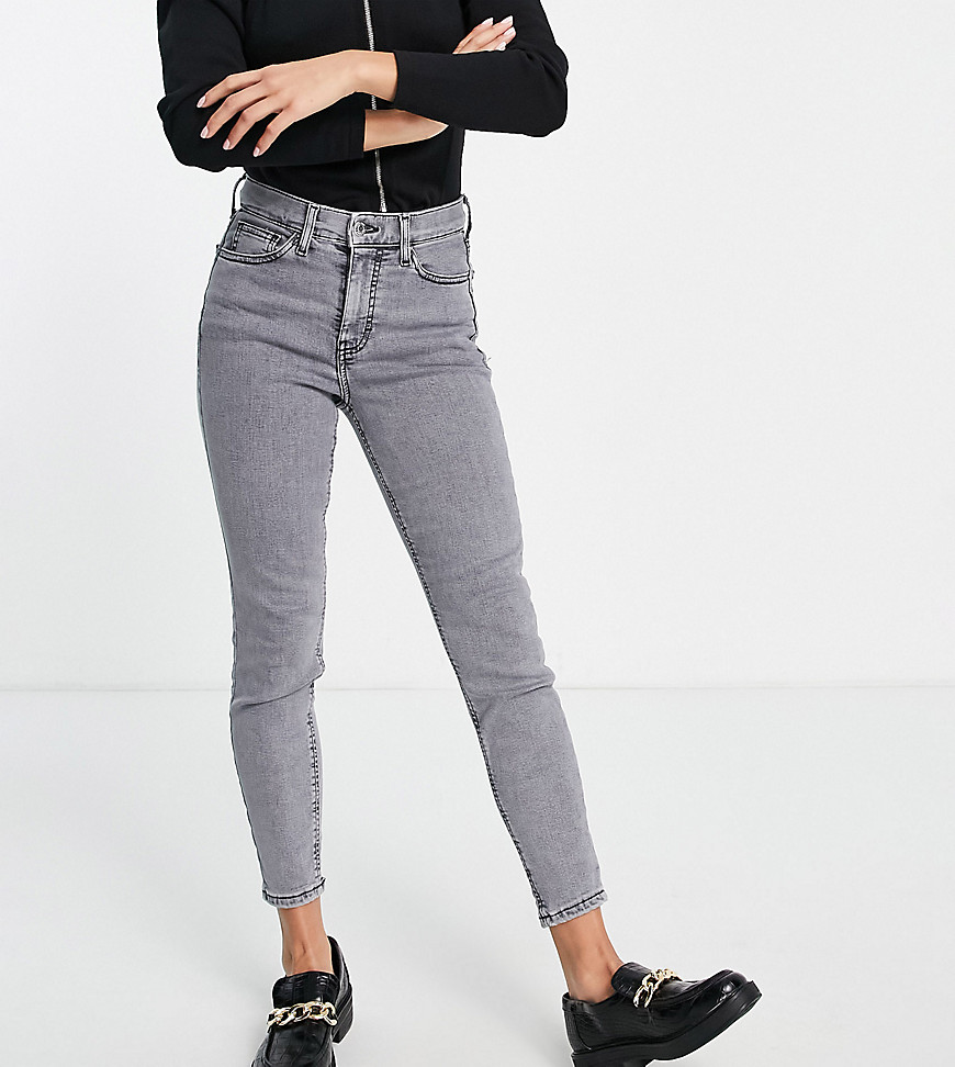 Topshop Petite – Jamie – Jeans aus Bio-Baumwolle in Grau günstig online kaufen