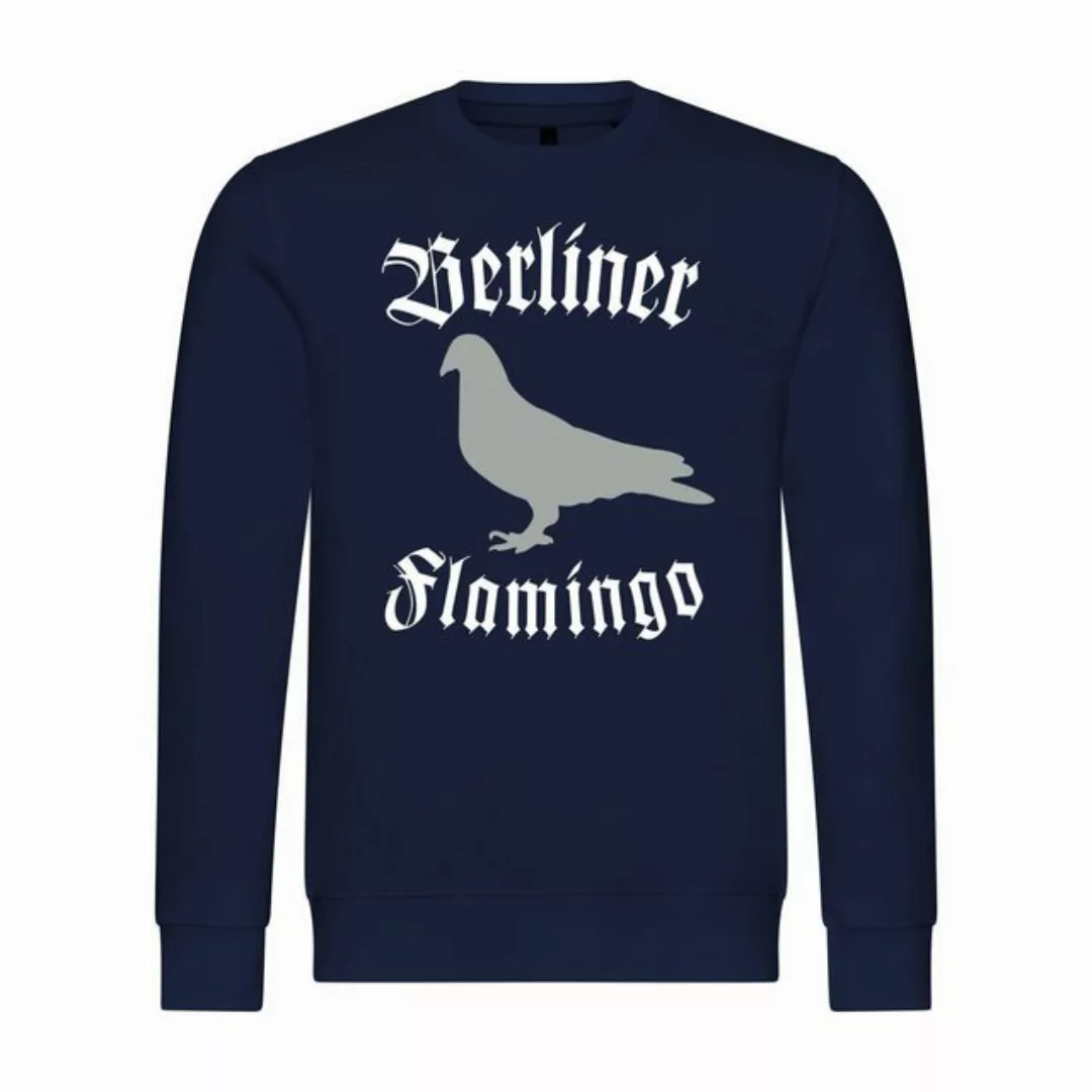 deinshirt Rundhalspullover Herren Pullover Berliner Flamingo Mit Print Moti günstig online kaufen