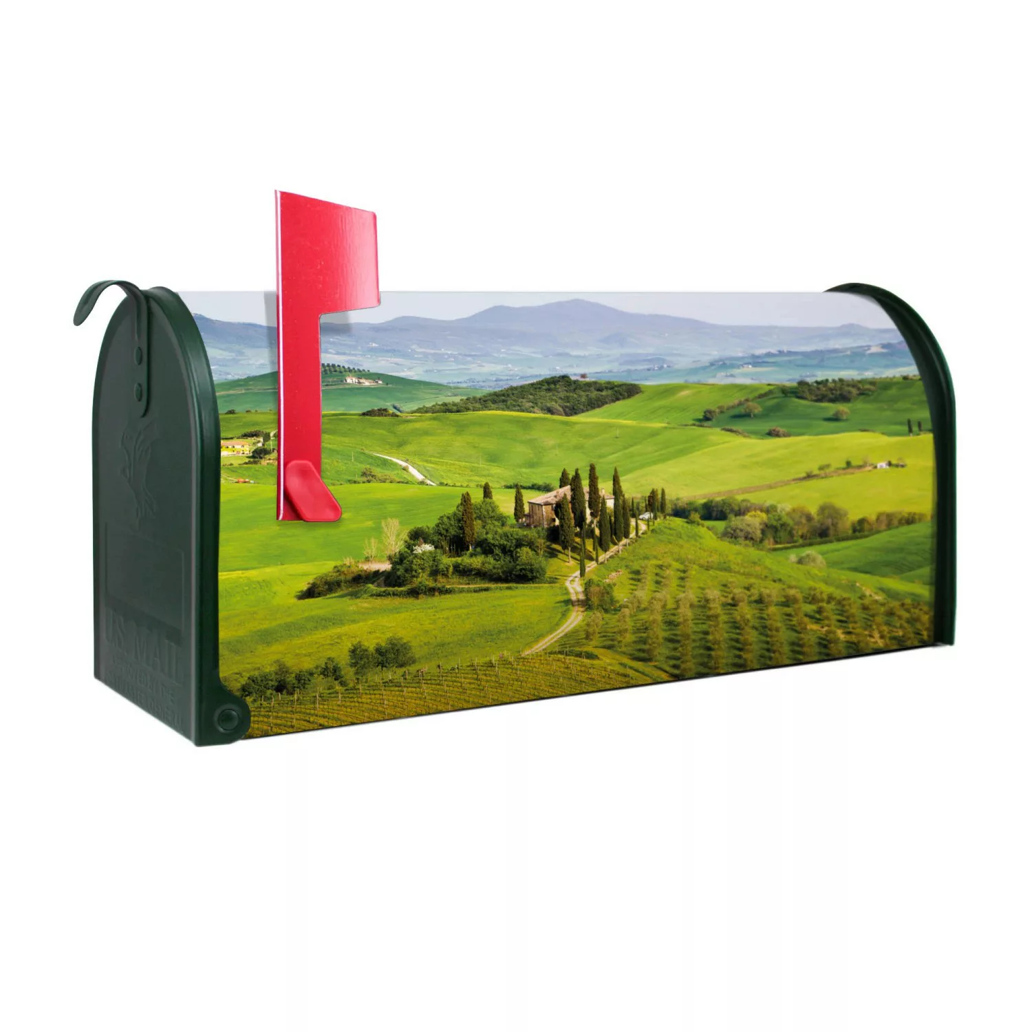 Banjado Amerikanischer Briefkasten Grün 48x22x16cm US Mailbox Letterbox Pos günstig online kaufen