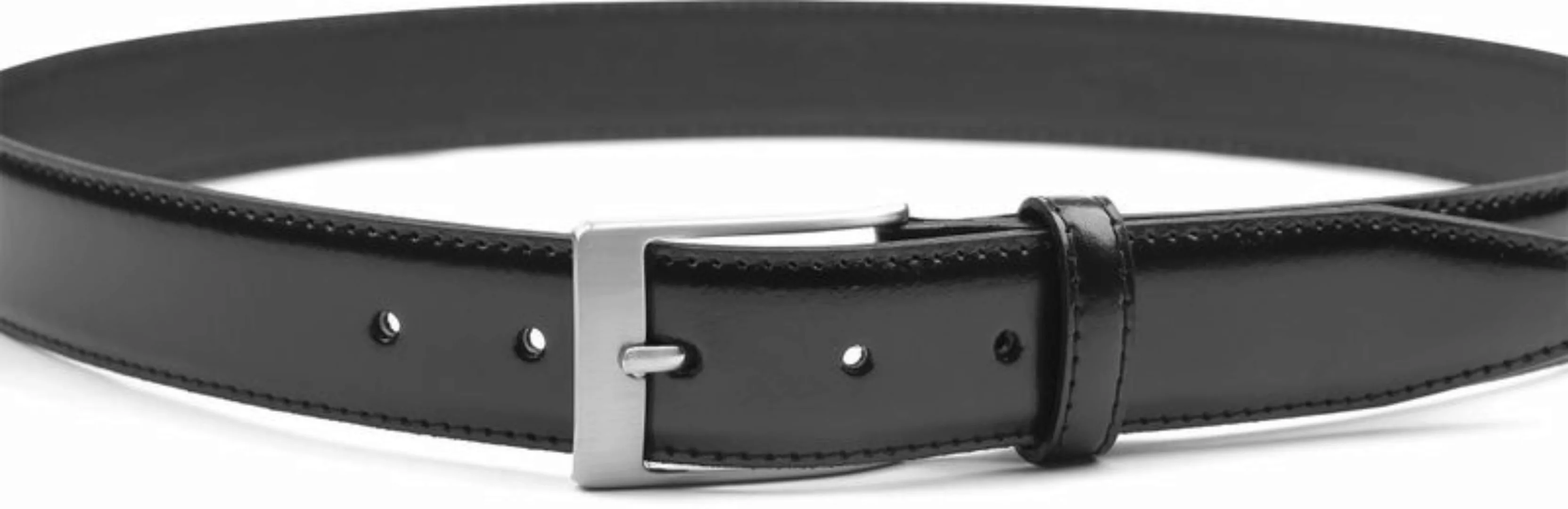 Suitable Ledergürtel Schwarz Leder 010 - Größe 95 günstig online kaufen