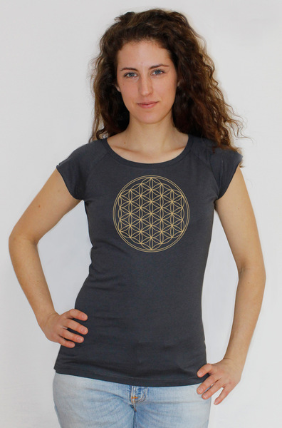 Bio-bambus-viskose Shirt "Die Blume Des Lebens" günstig online kaufen
