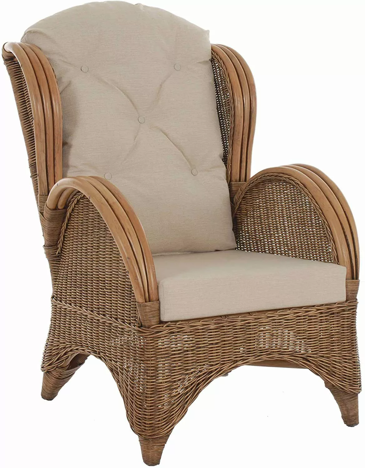 Krines Home Relaxsessel Ohrensessel Hochlehnsessel Rattan/Fernsehsessel günstig online kaufen
