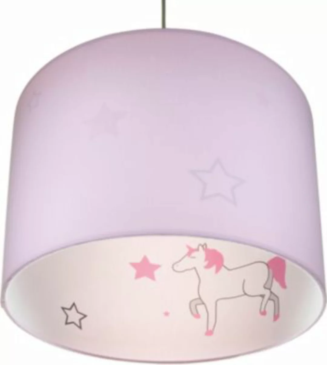 Waldi-Leuchten Hängelampe Einhorn, Silhouette, rosa,  1-flg. günstig online kaufen