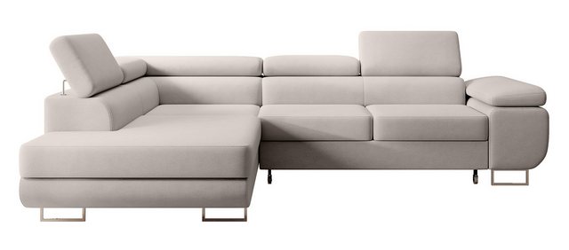 DB-Möbel Ecksofa "Stella Castel" - L-Sofa mit Schlaffunktion, Bettkasten,Co günstig online kaufen