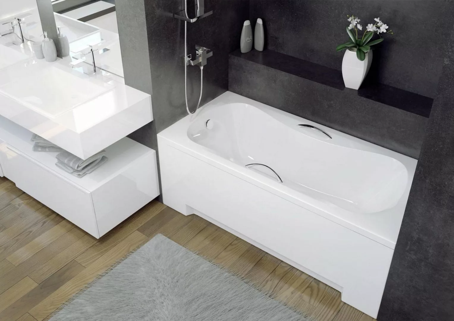 Xlmoebel Sofa Moderne Eckbadewanne aus Acryl in weißem Design - Neuheit, He günstig online kaufen