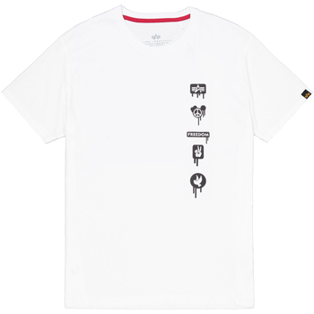 Alpha Industries  T-Shirts & Poloshirts Freedom T-Shirt - white günstig online kaufen