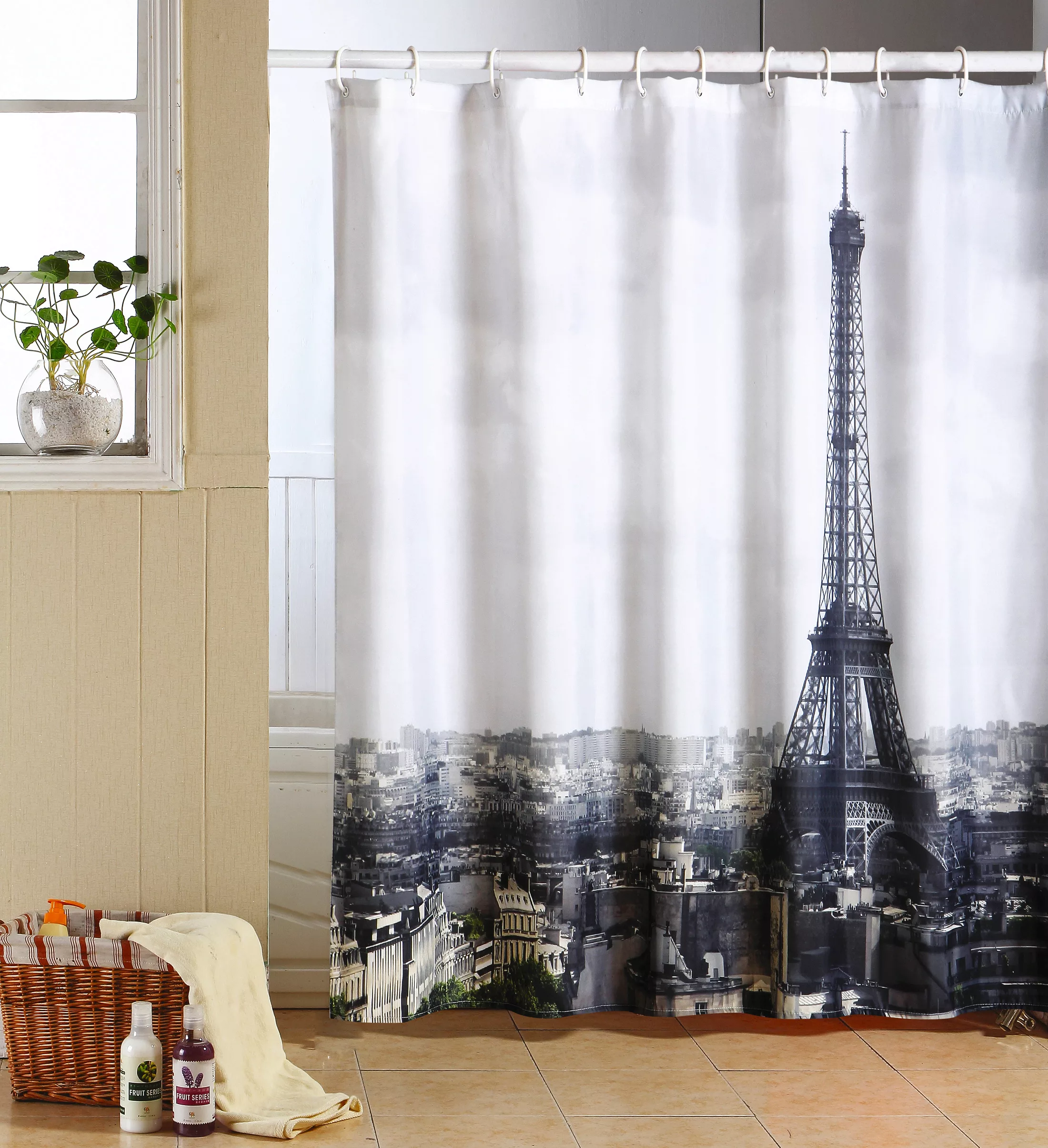 MSV Duschvorhang "PARIS", Höhe 200 cm günstig online kaufen