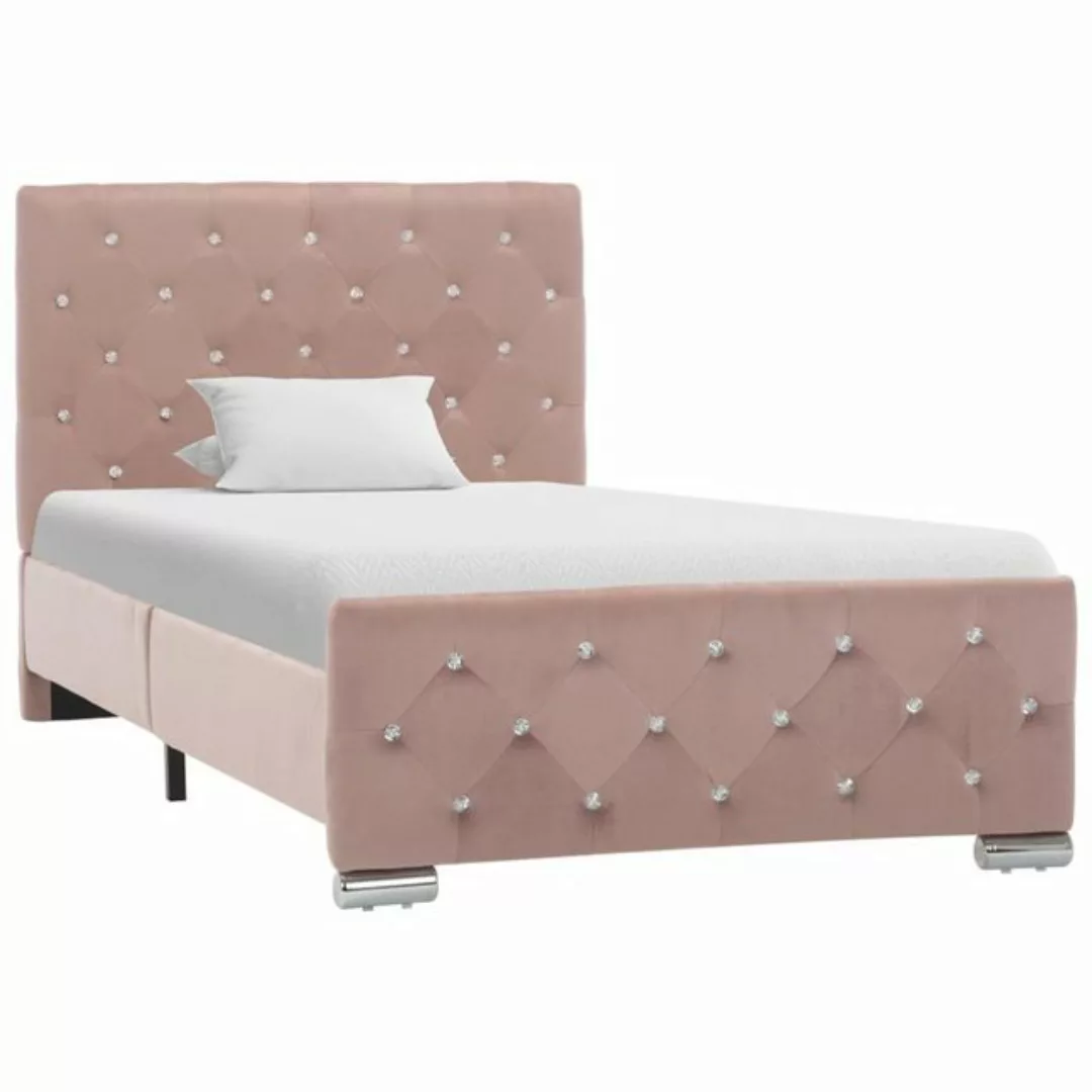 DOTMALL Bett Bettgestell Rosa Samt 90x200 cm günstig online kaufen