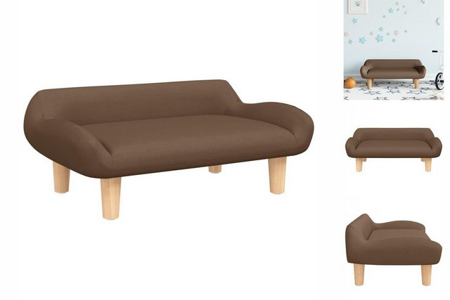 vidaXL Kindersofa Kindersofa Braun 70x40x24 cm Stoff Kindercouch Kindermöbe günstig online kaufen