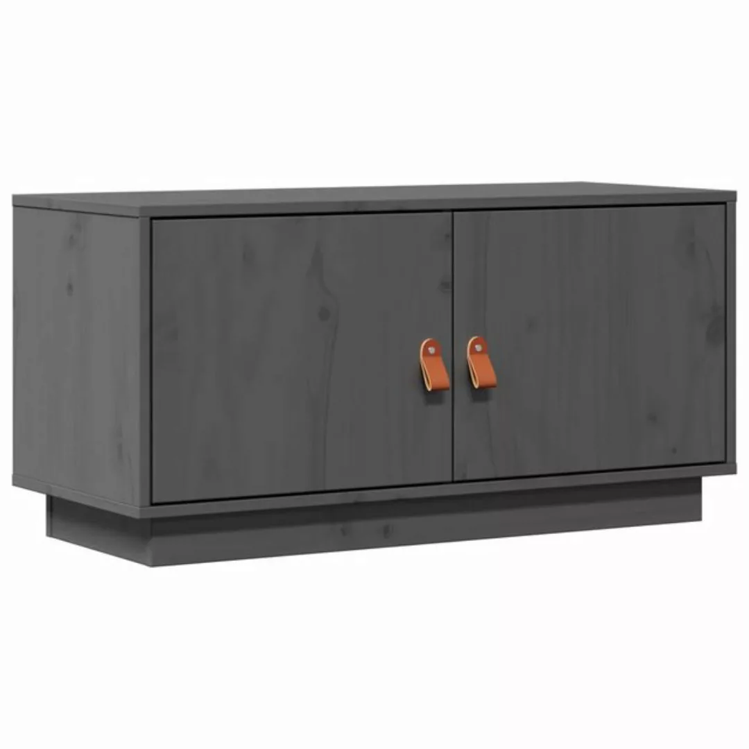 Vidaxl Tv-schrank Grau 80x34x40 Cm Massivholz Kiefer günstig online kaufen