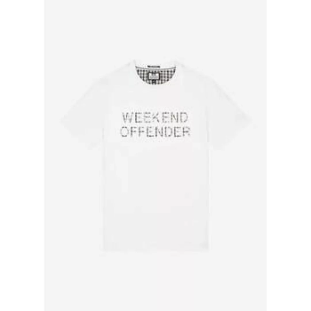 Weekend Offender  T-Shirts & Poloshirts Tornaco – weißes Mid-House-Karomust günstig online kaufen