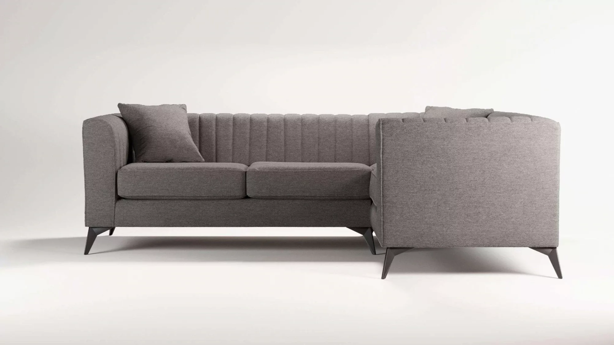 Places of Style Ecksofa »MATTHEW B/T/H: 240/167/74 cm«, L-Form, Steppung im günstig online kaufen